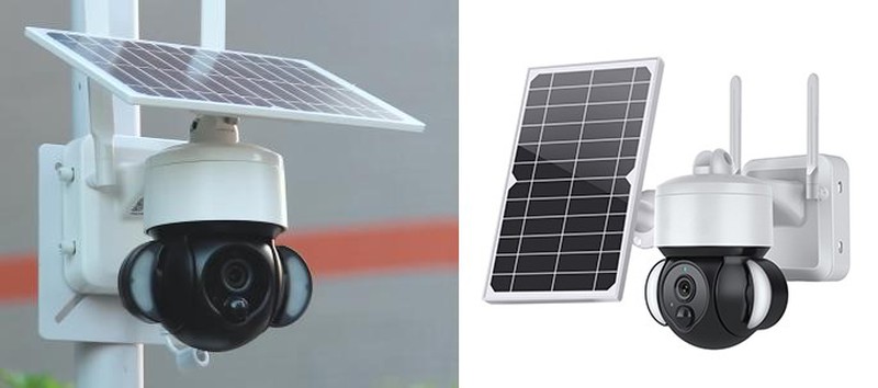 Solcelledrevet floodlight sikkerhedskamera