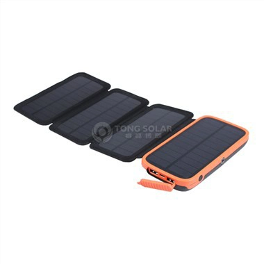 Draagbare opvouwbare powerbank op zonnepaneel